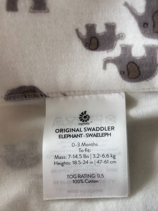 Ergobaby Other - Newborn Sleep Essential | Ergobaby Swaddle Grey Elephant 0–3M
